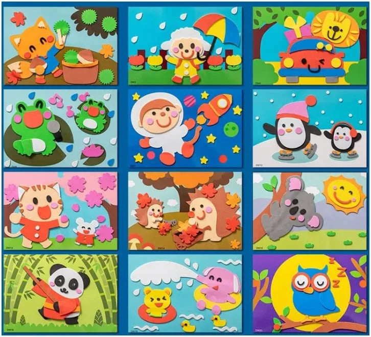 3D Sticker Puzzles - 12 Sheets