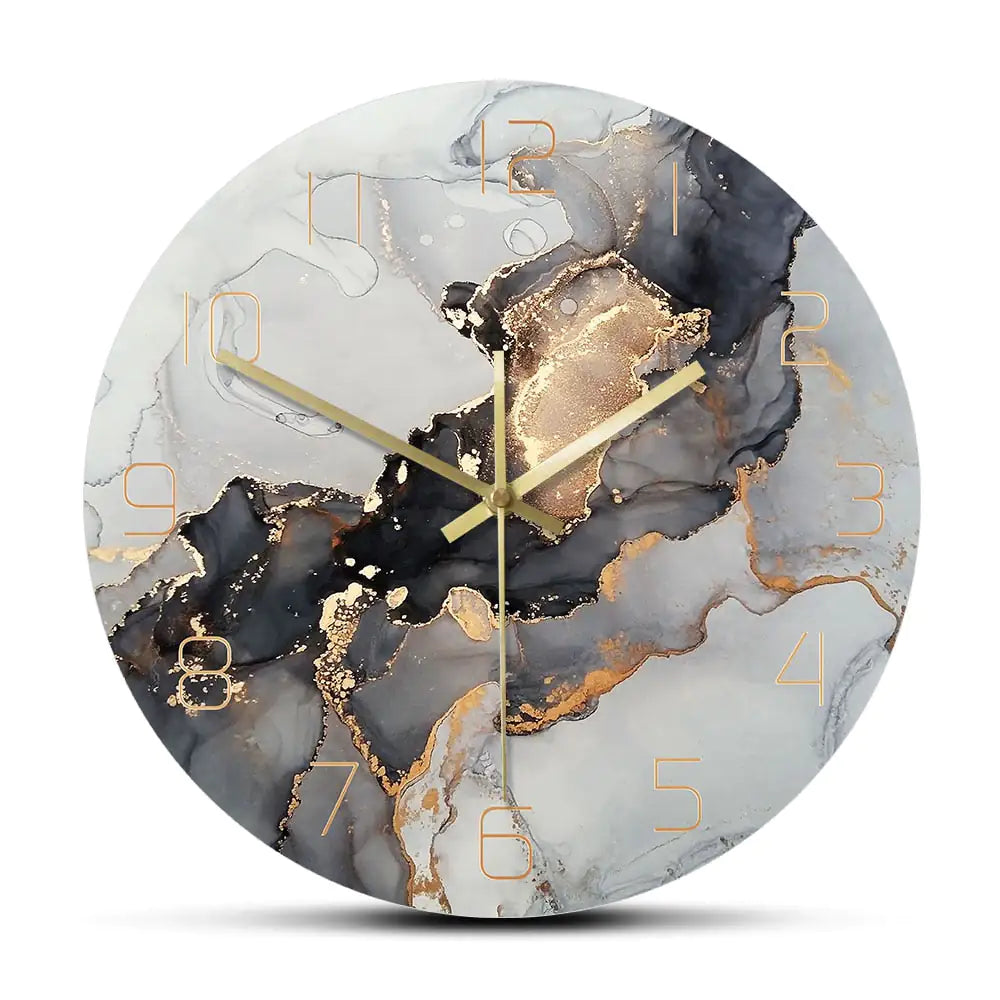 Marble Print Wall Clock