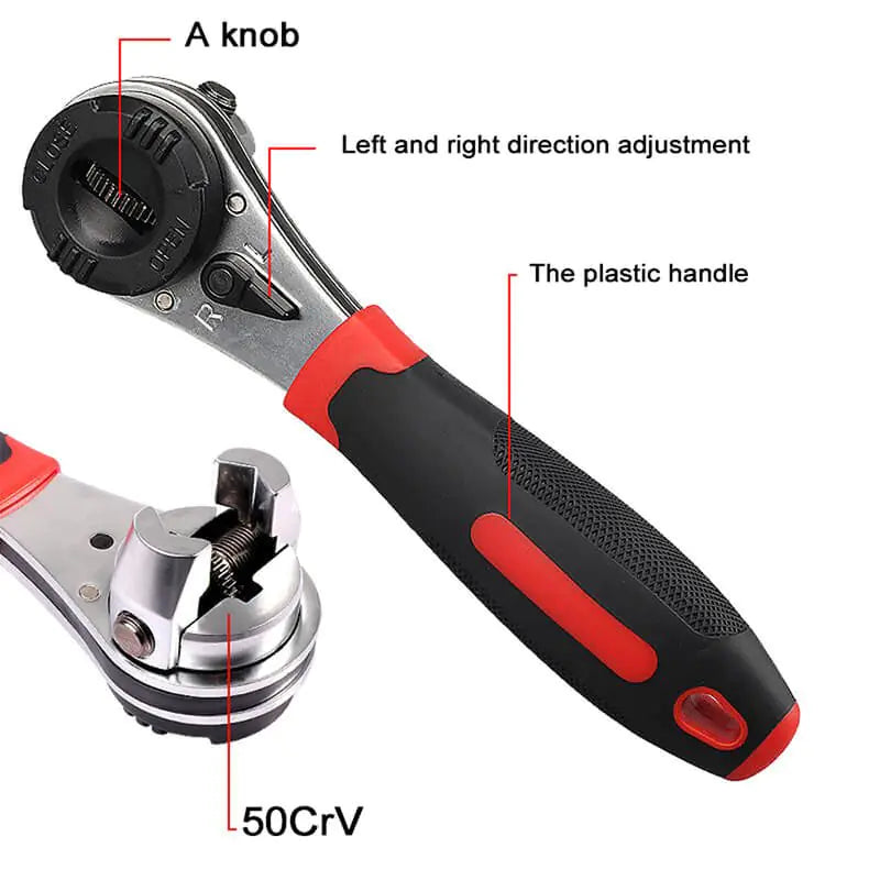 Saker Multifunctional Ratchet Wrench Quick Release Spanner