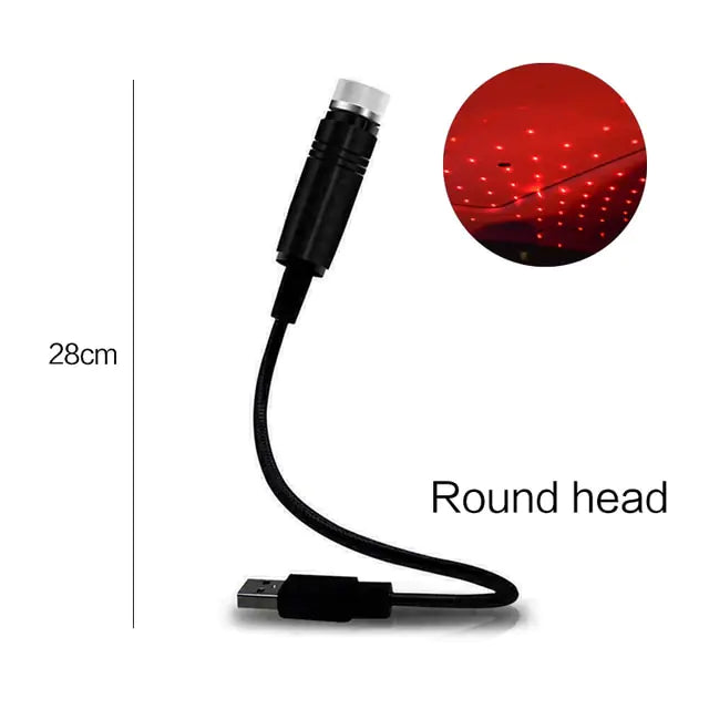 Mini proyector LED de techo con luz nocturna para coche