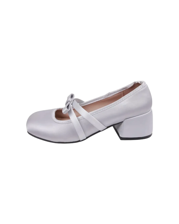 silver ballet pumps