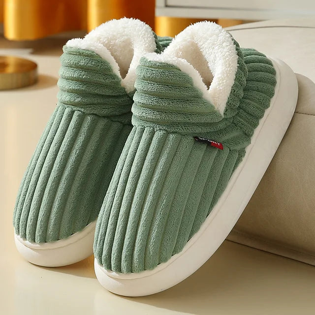 Pantuflas de piel cálidas