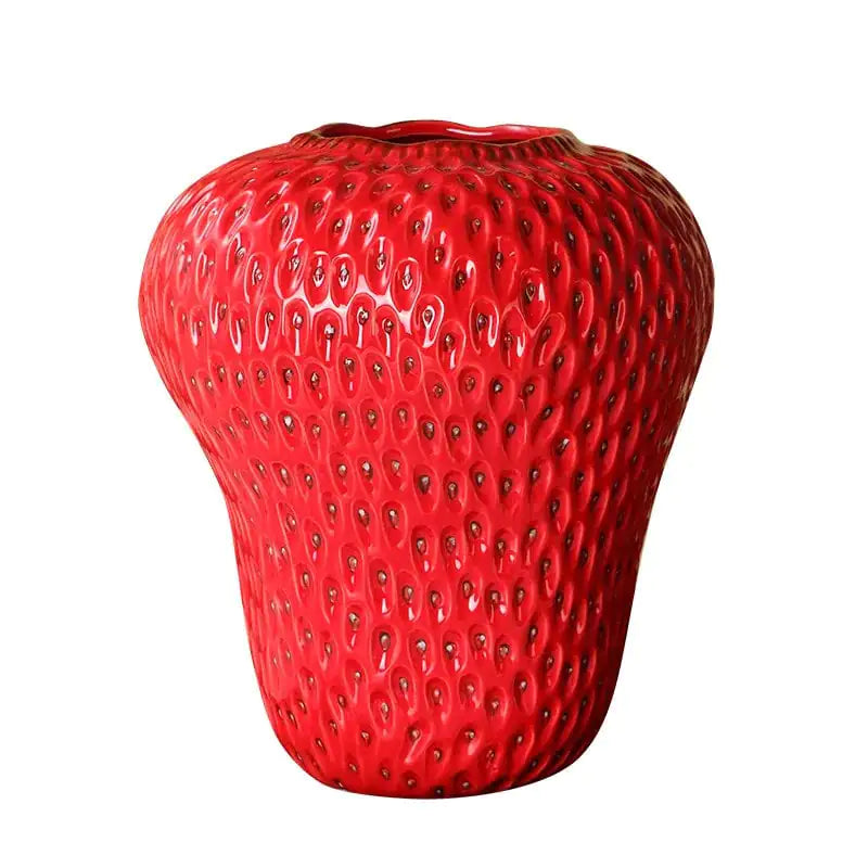 Cartoon Strawberry Ceramic Vase