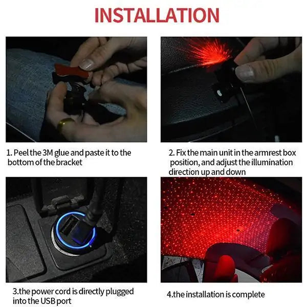 ¿Tendencias tecnológicas? Atmósfera del coche Luz ambiental interior de la estrella