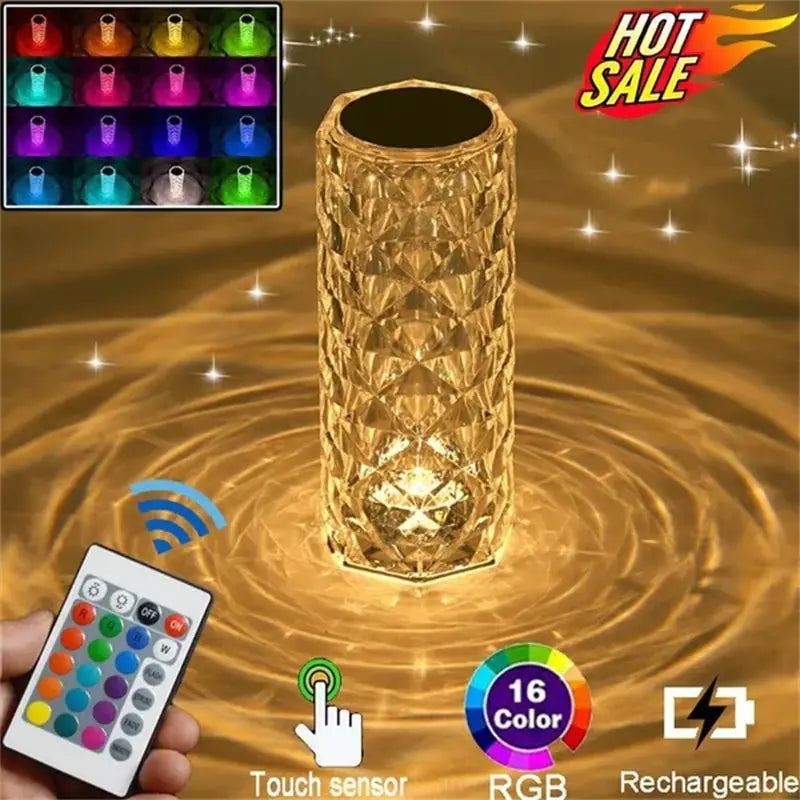 LED Crystal Table Lamp