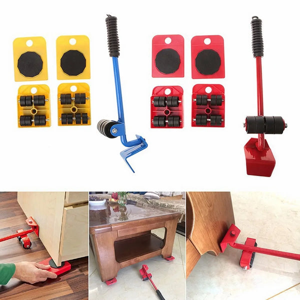 Furniture Lifter Sliders Kit: Heavy-Duty Roller Move Tool Set for 100Kg/220Lbs