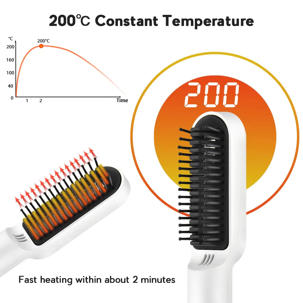 Cepillo de pelo eléctrico de cerámica