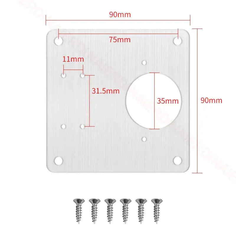 Placa de reparación de bisagra de puerta de gabinete de muebles de acero inoxidable