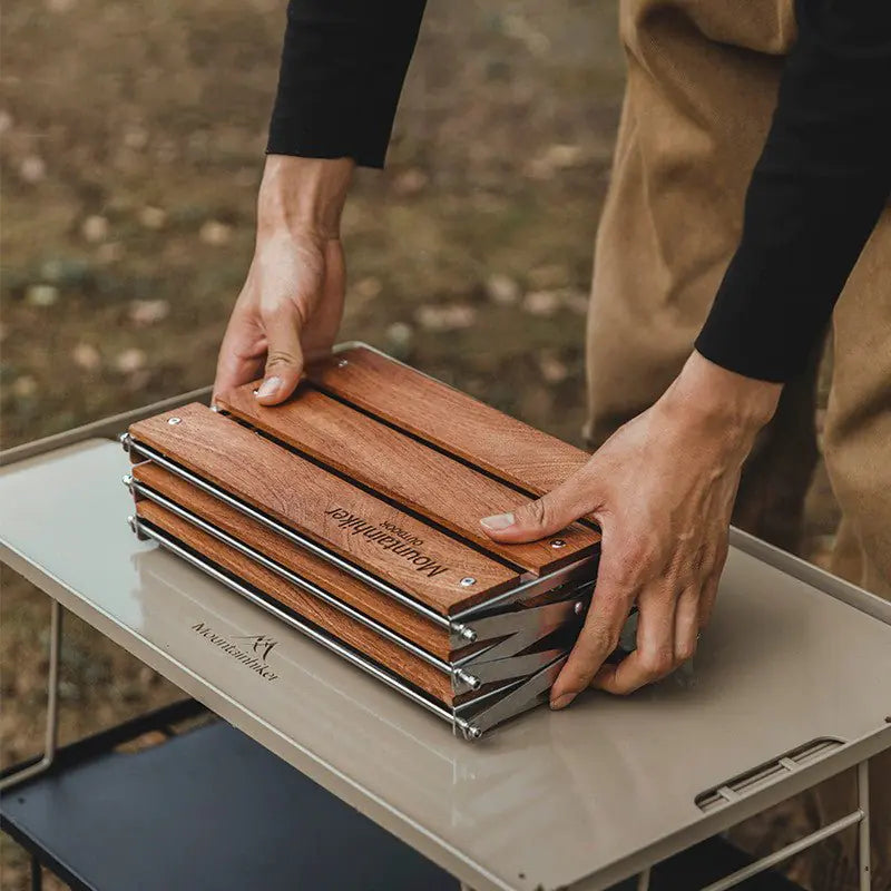 Portable Three-Tier Rack - Folding Table For Outdoor Activities