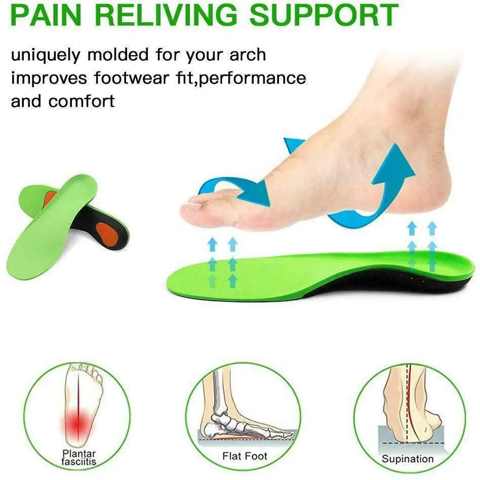 Orthotic Shoe Insoles Inserts Flat Feet High Arch Support For Plantar Fasciitis