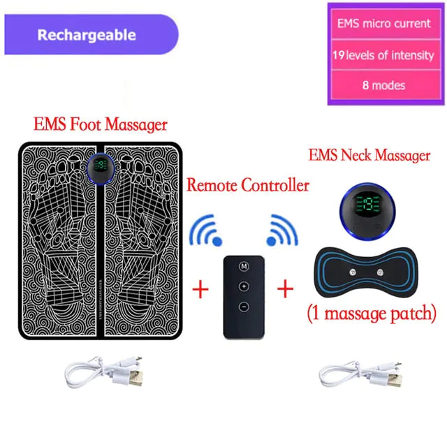 Electric EMS Foot Massager Pad