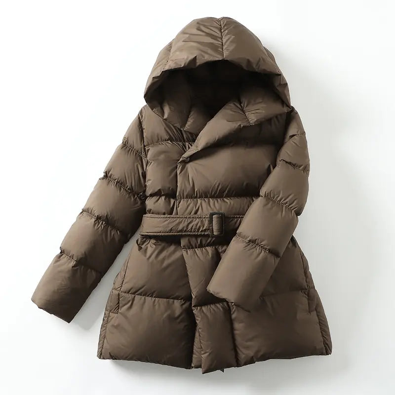 Warm Down Hooded Parka Coat