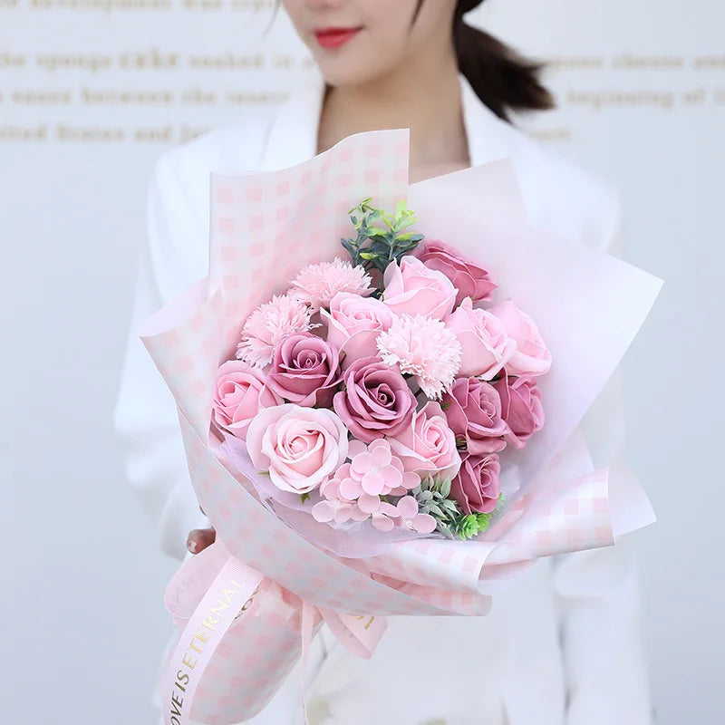 carnations flowers bouquet,	 soap roses,		 soap flowers,	 rose carnation bouquet,	 rose and carnation bouquet,	 carnation roses bouquet,	 roses and carnation bouquet