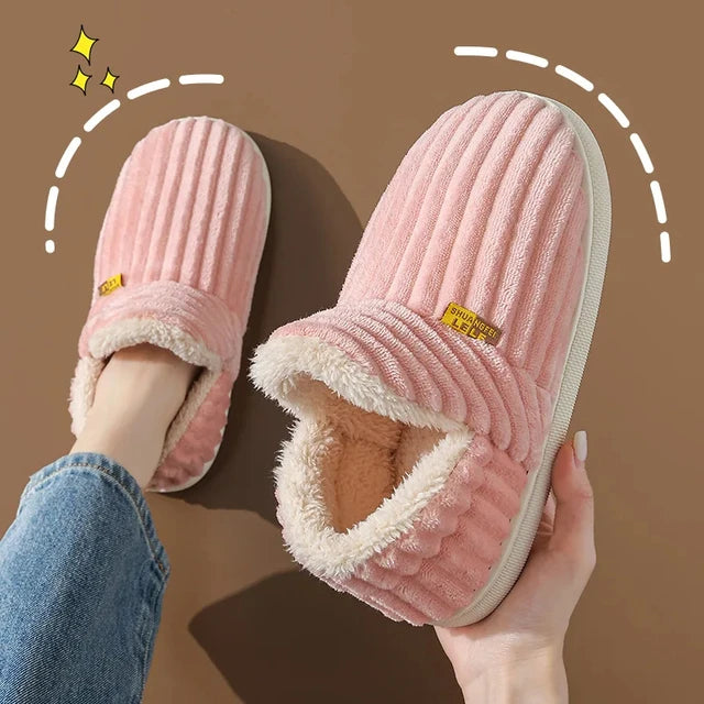 Pantuflas de piel cálidas