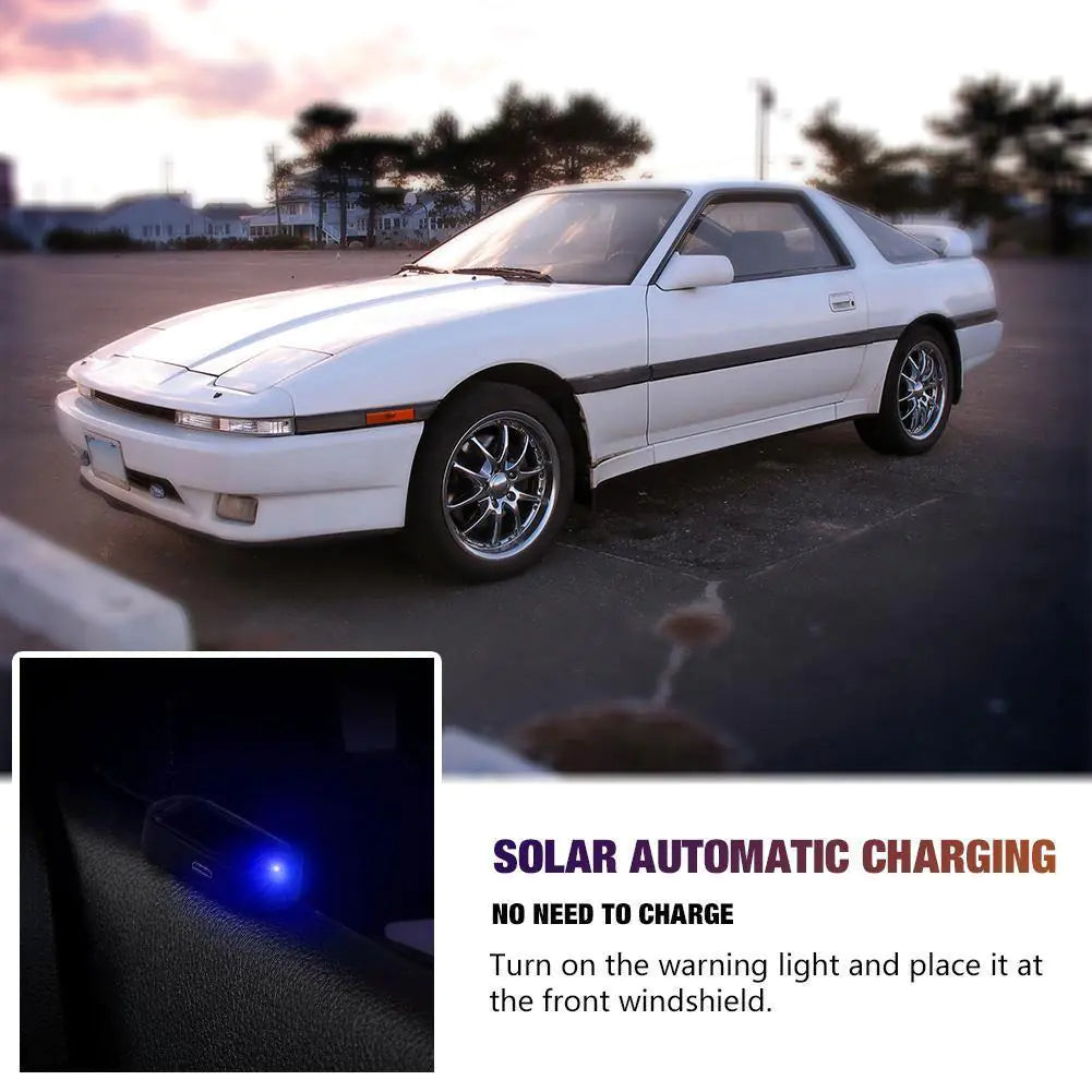 Solar-Powered Car Security Simulator Light: Dummy Alarm with Flashing LED