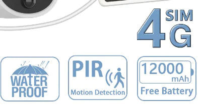 Cámara de vigilancia solar 4G a prueba de agua