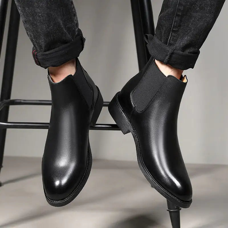 Elegant Chelsea Leather Boots for Men